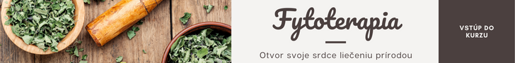 Banner pre kurz fytoterapie so sušenými bylinkami a maltou, podporujúci prirodzené liečenie a zdravie.